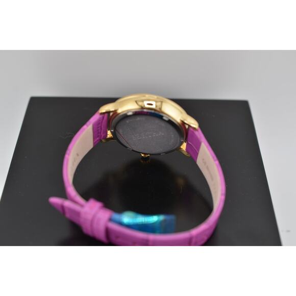 Bertha Courtney Opal-Dial Leather-Band Watch with Crystals Watch NIB with COA main image 7